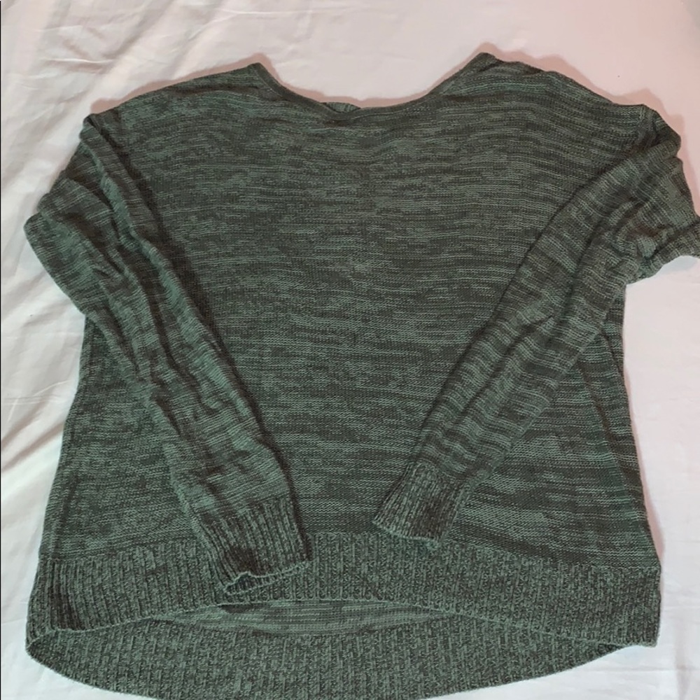 SO high low sweater lace up back